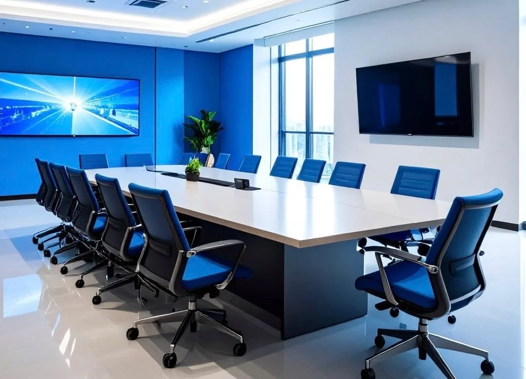 Conference table and reception furniture installations